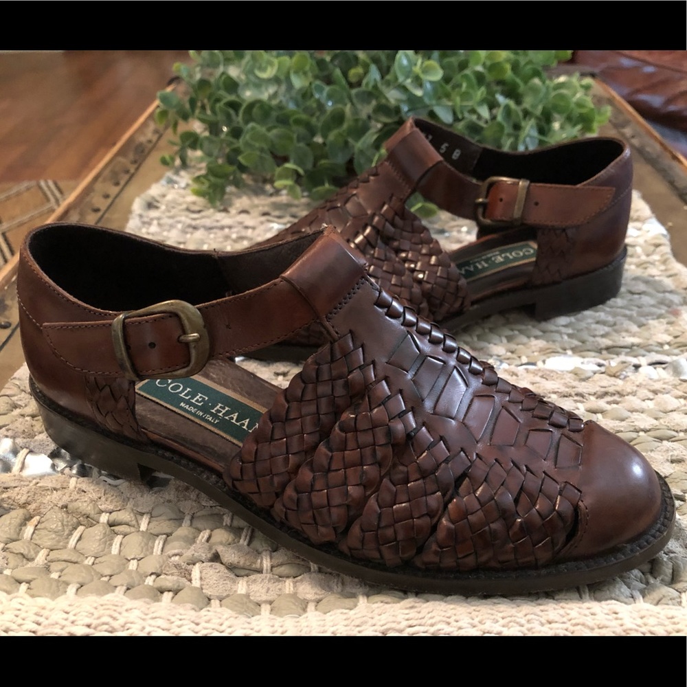 Cole Haan Vintage 90’s Woven Fisherman Sandals 5